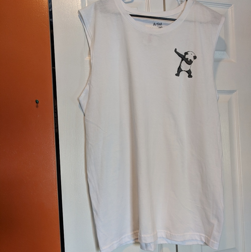 Mens xl panda dabbing tank